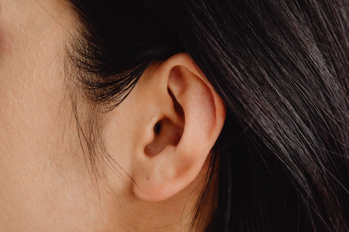 Close-up of a person's ear